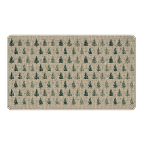 Livcoz Dekorative Haustürmatte, Motiv: Winterkieferbäume, Bauernhaus, Schneeflocke, Willkommens-Fußmatte, für drinnen und draußen, rutschfester Bodeneingangsteppich, rustikale Weihnachtsdekoration Livcoz Dekorative Haustürmatte, Motiv: Winterkieferbäume, Bauernhaus, Schneeflocke, Willkommens-Fußmatte, für drinnen und draußen, rutschfester Bodeneingangsteppich, rustikale Weihnachtsdekoration von Livcoz
