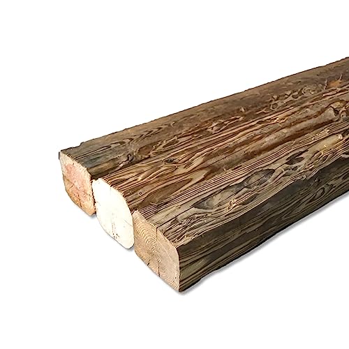 MyTimber® Altholzbalken | Echtholz Zierbalken aus Fichte | 12 x 12 cm 100cm - 200cm lang (150cm) von Live Distance Shopping