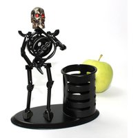 Handgefertigte Schrauben Und Muttern Skelett Skulptur Stifthalter Figur von Live2creation