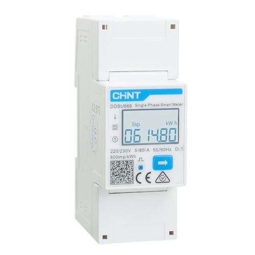 CHINT DDSU666 Einphasiger DIN35mm elektronischer intelligenter Energiezähler Stromzähler 5(80) A Direktverbindung ohne RS485/Modbus von Live4Future