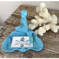 Beach Decor Blau Bemalter Meerjungfrau-Kartenhalter - Meerjungfrau-Teller Potpourri-Halter Catchall Meerjungfrau-Dekor Gusseisen-Meerjungfrau Beach Decor Blau Bemalter Meerjungfrau-Kartenhalter - Meerjungfrau-Teller Potpourri-Halter Catchall Meerjungfrau-Dekor Gusseisen-Meerjungfrau von LiveCoastal