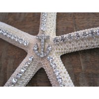 Verschönerter Anker Seestern Mit Swarovski Kristallen - Ornament Kristall Küstendekoration -Strand -Hochzeit Am Strand von LiveCoastal