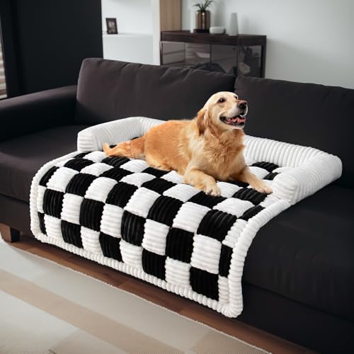 LiveGo Haustier-Couch-Überzüge für Sofa, Hundesofa-Bettenmatte, waschbare Plüsch-Couch-Abdeckung für Hund, Möbelschutz-Hundesofa-Matte für Hunde und Katzen, Flauschiges Hundecouch-Bett von LiveGo