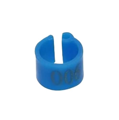 Vogelclipring, Id 6 Mm, Kunststoff, Digital (Nr. 001-100), Markierung, Papageien, Tauben, Markierungsring, Vogeltrainingsfußring,Blau von LiveTslonger