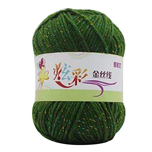 DIY Soft Knitting Pure Color Colorful Craft Yarn Sewing Accessories 4 Strands Soft Knitting Crochet Thread Hand Artificial Woolen Yarn DIY Sewing Accessories - Army Green von Livecitys