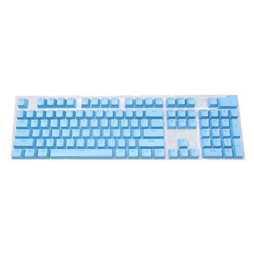 Livecitys 104 Stück / Set Tastenkappen ABS Universal Ergonomische ABS High-End Hintergrundbeleuchtung Tastenkappe oder mechanische Tastatur Blau von Livecitys