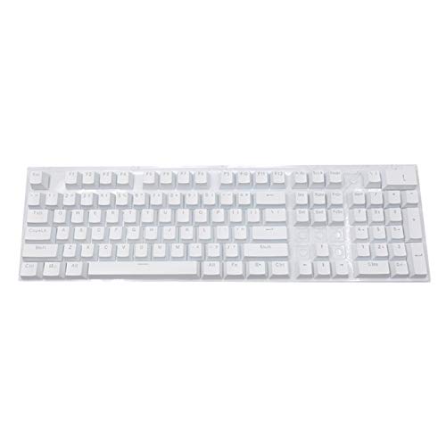 Livecitys 104 Stück / Set Tastenkappen ABS Universal Ergonomische ABS High-End Hintergrundbeleuchtung Tastenkappe oder mechanische Tastatur Weiß von Livecitys