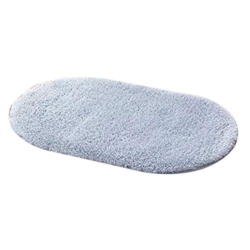 Livecitys 30 X 50 cm Weiche Mikrofaser Badematte Einfarbig Flauschig rutschfeste Wasseraufnahme Badezimmer Schlafzimmer Matte Pad Teppich Teppich Blau grau 30 * 50cm von Livecitys