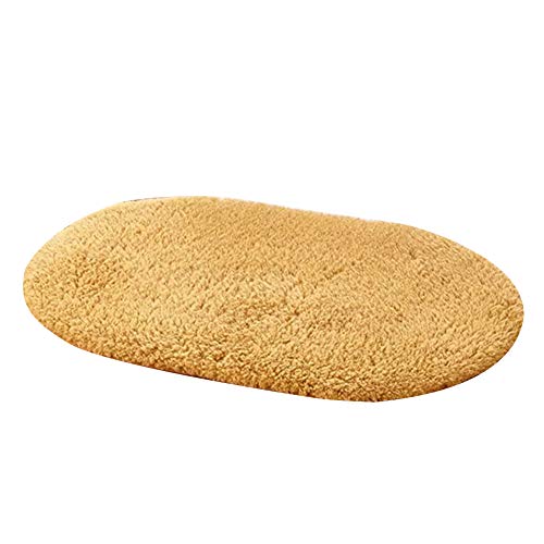 Livecitys 30 X 50 cm Weiche Mikrofaser Badematte Einfarbig Flauschig rutschfeste Wasseraufnahme Badezimmer Schlafzimmer Matte Pad Teppich Teppich Khaki 30 * 50cm von Livecitys