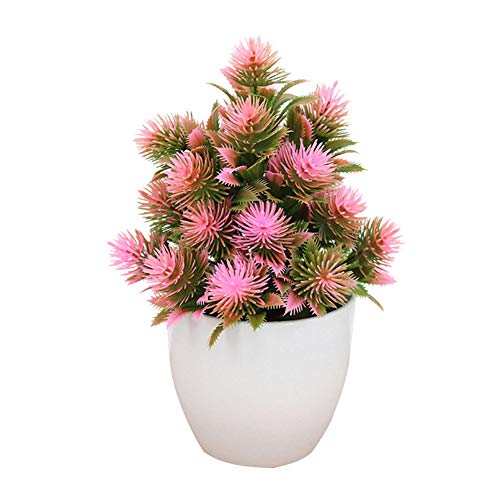 Livecitys Unverblassend – echt – Heimdekoration – künstliche Blume, Miniascape Pflanze Hotel Restaurant Zuhause Tisch Bonsai-Dekor rose von Livecitys