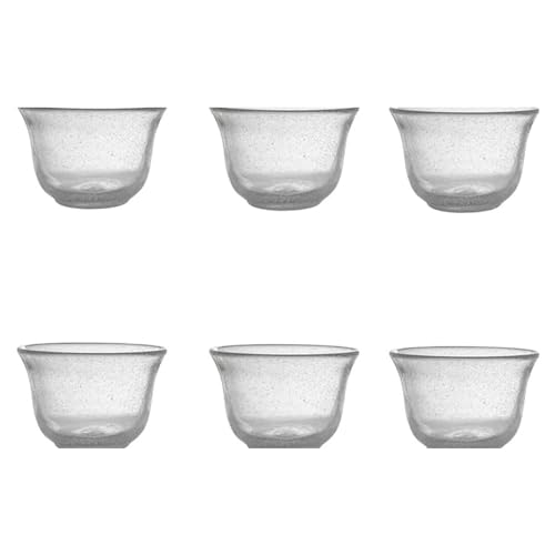 Livellara Milano Set aus 6 transparenten Glasschalen der Linie Freshness, frisches und zeitgenössisches Design, Maße 8 x 11,5 x 11,5 cm, Gewicht 320 g, ideal für Desserts oder Snacks von Livellara MILANO