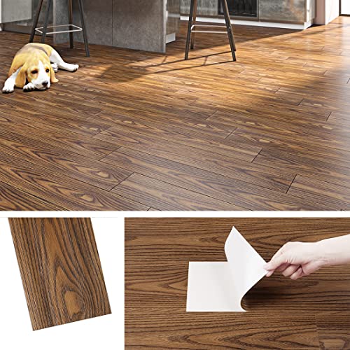 Livelynine 16 Fliesen Vinyl Bodenbelag Holzoptik Dunkel Vynilbodenbelag Badezimmer 90CMx15CM Tapete Holzoptik Wand Klebefolie Holz Dunkel Küche PVC Bodenbelag Selbstklebend Eiche Linoleum Boden Räume Livelynine 16 Fliesen Vinyl Bodenbelag Holzoptik Dunkel Vynilbodenbelag Badezimmer 90CMx15CM Tapete Holzoptik Wand Klebefolie Holz Dunkel Küche PVC Bodenbelag Selbstklebend Eiche Linoleum Boden Räume von Livelynine