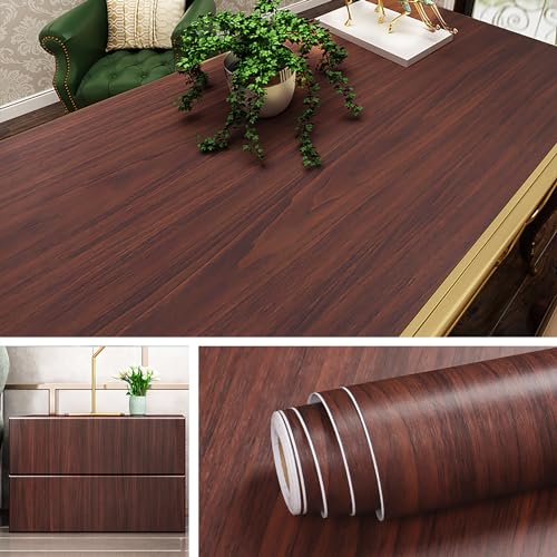 Livelynine 40CM X 10M Holz Kontaktpapier - Verblasst Nicht, Abziehen und Aufkleben für Schränke, Regal Liner, Küche, Möbel, Esszimmer, Wand Dekoration - Walnuss Livelynine 40CM X 10M Holz Kontaktpapier - Verblasst Nicht, Abziehen und Aufkleben für Schränke, Regal Liner, Küche, Möbel, Esszimmer, Wand Dekoration - Walnuss von Livelynine