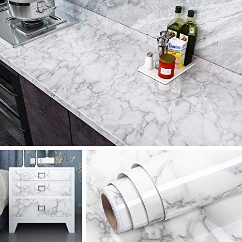 Livelynine 40CMX10M Klebefolie Marmor Folie Arbeitsplatte Küche Selbstklebende Folie für Tisch Küchenarbeitsplatte Laptop Arbeitsplatte Küche Schminktisch Deko Schrank Möbel Selbstklebend Mamorfolie Livelynine 40CMX10M Klebefolie Marmor Folie Arbeitsplatte Küche Selbstklebende Folie für Tisch Küchenarbeitsplatte Laptop Arbeitsplatte Küche Schminktisch Deko Schrank Möbel Selbstklebend Mamorfolie von Livelynine