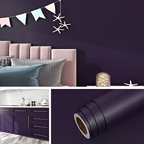 Livelynine 40CMx10M Selbstklebende Tapete Lila für Schlafzimmer Wohnzimmer Flur Wand Klebefolie Möbel Aubergine Uni für Schrank Tischplatte Wandfolie Selbstklebend Abwaschbar Bad Möbelfolie Kinder Livelynine 40CMx10M Selbstklebende Tapete Lila für Schlafzimmer Wohnzimmer Flur Wand Klebefolie Möbel Aubergine Uni für Schrank Tischplatte Wandfolie Selbstklebend Abwaschbar Bad Möbelfolie Kinder von Livelynine