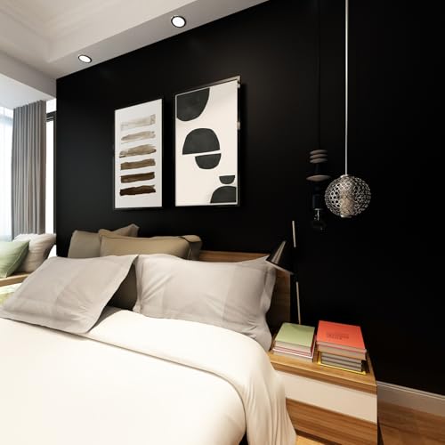 Livelynine 40CMx5M Küchenfolie Schwarz Matt Möbelfolie Klebefolie Selbstklebende Tapete Schwarze Folie für Wohnzimmer Schlafzimmer Möbel Fenster Küchen Schränke Wandfolie Selbstklebend Abwaschbar Livelynine 40CMx5M Küchenfolie Schwarz Matt Möbelfolie Klebefolie Selbstklebende Tapete Schwarze Folie für Wohnzimmer Schlafzimmer Möbel Fenster Küchen Schränke Wandfolie Selbstklebend Abwaschbar von Livelynine
