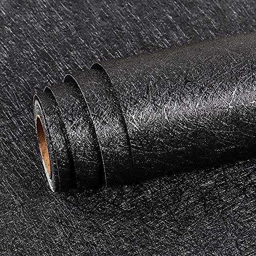Livelynine 40CMx5M Tapete Schwarz Wandtapete Schlafzimmer Moderne Tapeten Wohnzimmer Schwarze Folie Selbstklebend Klebefolie Wand Abwaschbar Schwarze Tapete für Flur Wände Badezimmer Wasserfest Livelynine 40CMx5M Tapete Schwarz Wandtapete Schlafzimmer Moderne Tapeten Wohnzimmer Schwarze Folie Selbstklebend Klebefolie Wand Abwaschbar Schwarze Tapete für Flur Wände Badezimmer Wasserfest von Livelynine