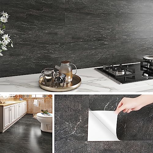 Livelynine Fliesenaufkleber Schwarz Marmor Fliesenfolie Badezimmer Wasserfest Rolle Klebefliesen Küche Schwarz Grau 60x30CM Wandfliesen Aufkleber PVC Bodenbelag Selbstklebend Marmor Schwarz 4 Fliesen Livelynine Fliesenaufkleber Schwarz Marmor Fliesenfolie Badezimmer Wasserfest Rolle Klebefliesen Küche Schwarz Grau 60x30CM Wandfliesen Aufkleber PVC Bodenbelag Selbstklebend Marmor Schwarz 4 Fliesen von Livelynine
