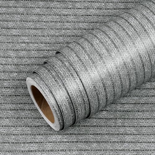 Livelynine Klebefolie Möbel Grau Matt Möbelfolie Grau Muster 40CMx5M Tapete Selbstklebend Wohnzimmer Wand Tapeten Schlafzimmer Grau Strickmuster Folie für Möbel Grau mit Muster Schrank Kommode Regal Livelynine Klebefolie Möbel Grau Matt Möbelfolie Grau Muster 40CMx5M Tapete Selbstklebend Wohnzimmer Wand Tapeten Schlafzimmer Grau Strickmuster Folie für Möbel Grau mit Muster Schrank Kommode Regal von Livelynine