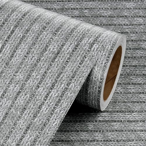Livelynine Selbstklebende Tapete Grau Muster Klebefolie Möbel Grau Matt Tapete Schlafzimmer Muster Möbelfolie Selbstklebend für Schrank Gaderobe Tisch Wandtapete Selbstklebend Strickmuster 40CMx2M Livelynine Selbstklebende Tapete Grau Muster Klebefolie Möbel Grau Matt Tapete Schlafzimmer Muster Möbelfolie Selbstklebend für Schrank Gaderobe Tisch Wandtapete Selbstklebend Strickmuster 40CMx2M von Livelynine