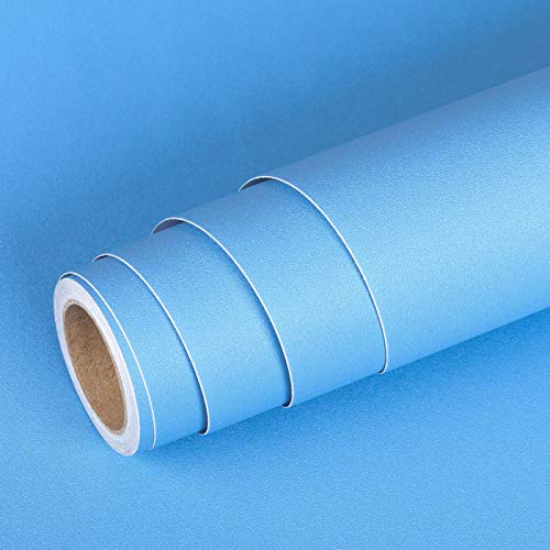 Livelynine Selbstklebende Tapete Kinderzimmer Jungen 40CMx10M Tapete Blau Matt Wand Selbstklebende Folie Küchenschränke Klebefolie Wand Abwaschbar Möbelfolie Selbstklebend Blau Matt Tischplatte Regal Livelynine Selbstklebende Tapete Kinderzimmer Jungen 40CMx10M Tapete Blau Matt Wand Selbstklebende Folie Küchenschränke Klebefolie Wand Abwaschbar Möbelfolie Selbstklebend Blau Matt Tischplatte Regal von Livelynine