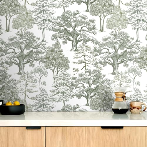 Livelynine Selbstklebende Tapete Toile de Jouy Baum Weiß Grün Grau Klebefolie Möbel Waldoptik Schrank Kommode Tapete Selbstklebend Schlafzimmer Wald Klebetapete Selbstklebend Wand Pflanzen 44.5CMx2M Livelynine Selbstklebende Tapete Toile de Jouy Baum Weiß Grün Grau Klebefolie Möbel Waldoptik Schrank Kommode Tapete Selbstklebend Schlafzimmer Wald Klebetapete Selbstklebend Wand Pflanzen 44.5CMx2M von Livelynine