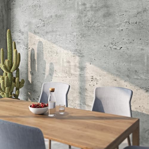 Livelynine Tapete Grau Betonoptik Wasserfest 40CMx10M Selbstklebende Tapete Betonoptik Hellgrau Schlafzimmer Bad Wand Klebefolie Arbeitsplatte Küche Grau Folie Selbstklebend Beton Optik Möbelfolie von Livelynine