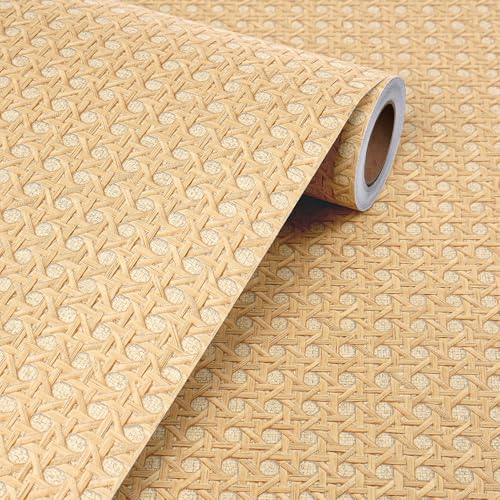 Livelynine Tapete Selbstklebend Beige Braun Natürlich Rattan Optik 40CMx5M Selbstklebende Tapete Schlafzimmer Landhaus Bad Wandtapete Selbstklebend Boho Style Folie für Möbel Küchenfronten Kommode Livelynine Tapete Selbstklebend Beige Braun Natürlich Rattan Optik 40CMx5M Selbstklebende Tapete Schlafzimmer Landhaus Bad Wandtapete Selbstklebend Boho Style Folie für Möbel Küchenfronten Kommode von Livelynine