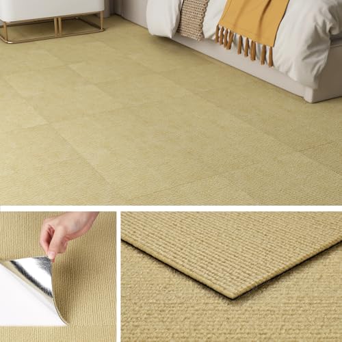 Livelynine Teppichfliesen Selbstklebend 30x30CM Teppichboden Fliesen Selbstklebend Beige Abwaschbare Teppich Boden Wohnzimmer Schlafzimmer Flur Teppich Bodenbelag Selbstklebend Büro, 4 Teppichfliesen Livelynine Teppichfliesen Selbstklebend 30x30CM Teppichboden Fliesen Selbstklebend Beige Abwaschbare Teppich Boden Wohnzimmer Schlafzimmer Flur Teppich Bodenbelag Selbstklebend Büro, 4 Teppichfliesen von Livelynine