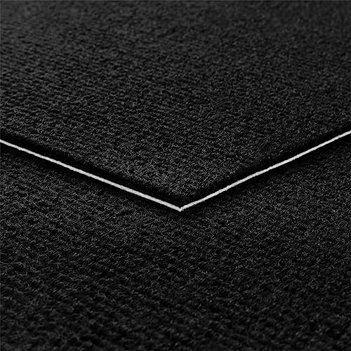 Livelynine Teppichfliesen Selbstklebend 30x30CM Teppichboden Selbstklebend Schwarz Waschbarer Teppich Fliesen Kleber für Haus Büro Gewerbe Anti-Rutsch Teppich Bodenbelag Wohnzimmer, 4 Teppichfliesen von Livelynine