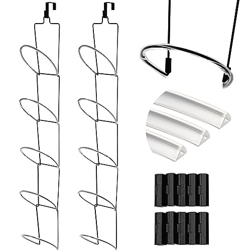Livememory Hängendes Hutregal, Perückenregal, Baseballkappen, Hutablage, für Tür, Wand, Schrank, Badezimmer, 10 Stück (schwarz) von Livememory