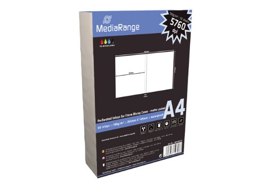 100 (2x 50) MediaRange Bluray BD-R Einleger Inlay von Livepac-Office