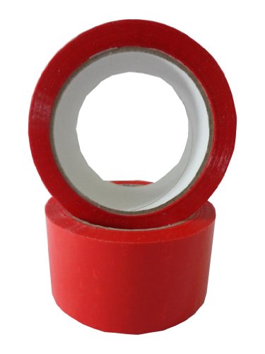 4 Rollen Klebeband Paketband Klebefilm Packband 66m X 50mm leise abrollend rot von Livepac Office