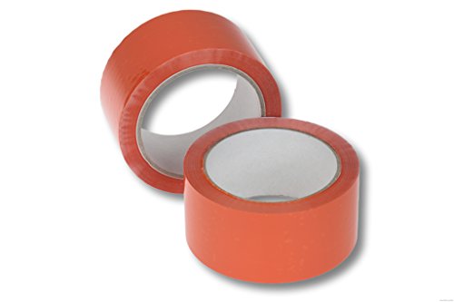 4x Packband / Paketklebeband / 66m X 50mm / leise abrollend / Farbe: orange von Livepac Office