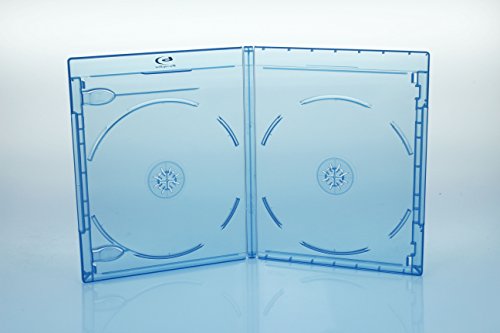5 BluRay Hüllen 11mm / 2fach 2er BD Hüllen / Farbe: blau von Livepac-Office