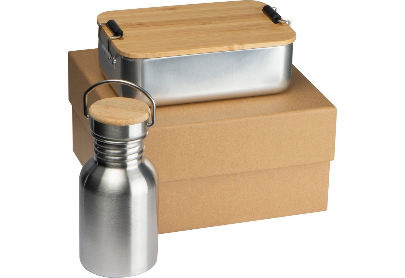 Easy Gifts Aufbewahrungsdose Geschenkset / bestehend aus einer Brotzeitbox und Trinkflasche von Easy Gifts
