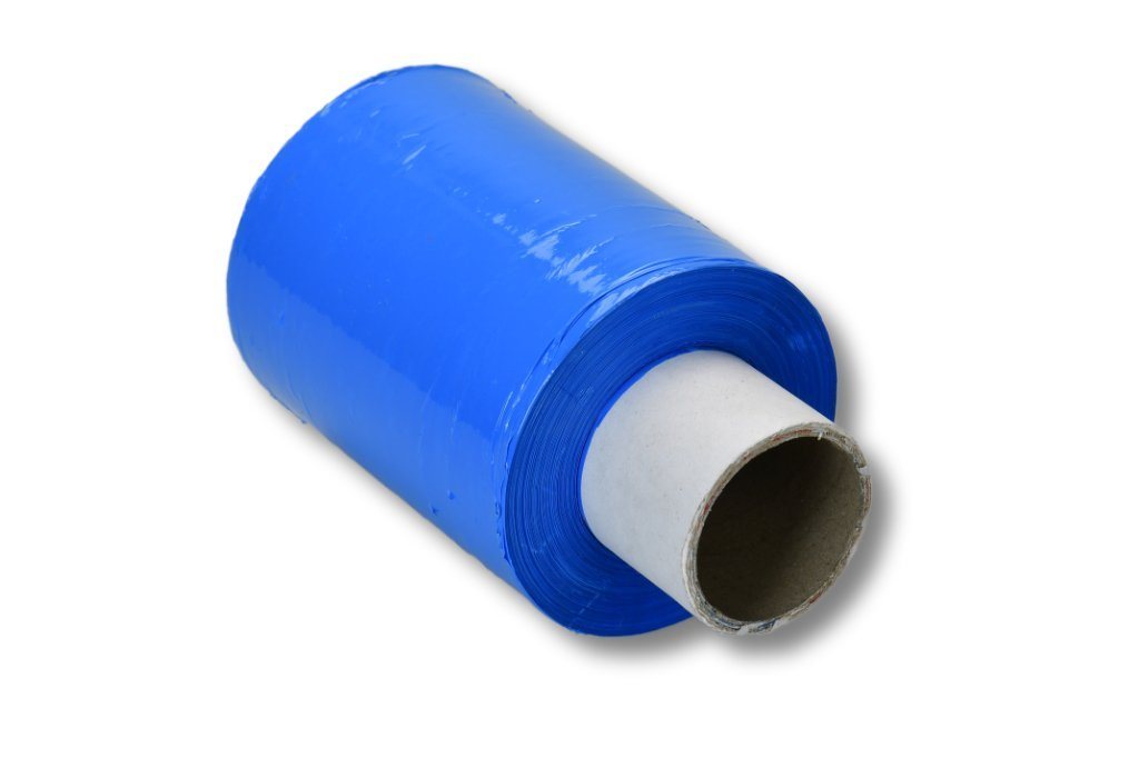 Livepac Office Baufolie 1 Rolle Mini Stretchfolie / 100mm x 150m / 23my / Farbe: blau von Livepac Office