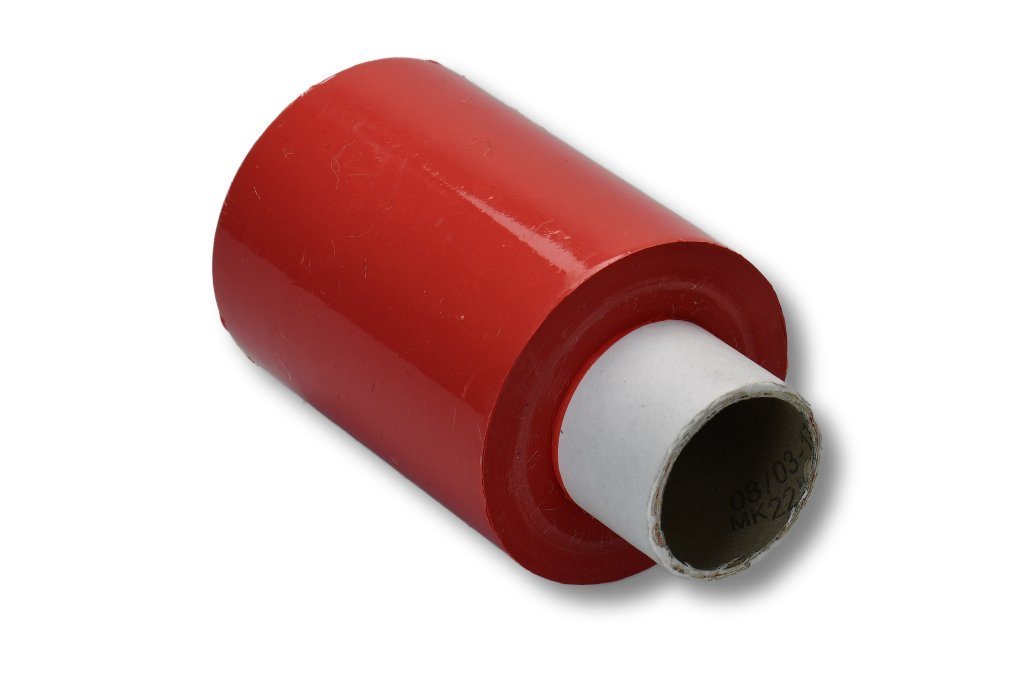 Livepac Office Baufolie 1 Rolle Mini Stretchfolie / 100mm x 150m / 23my / Farbe: rot von Livepac Office