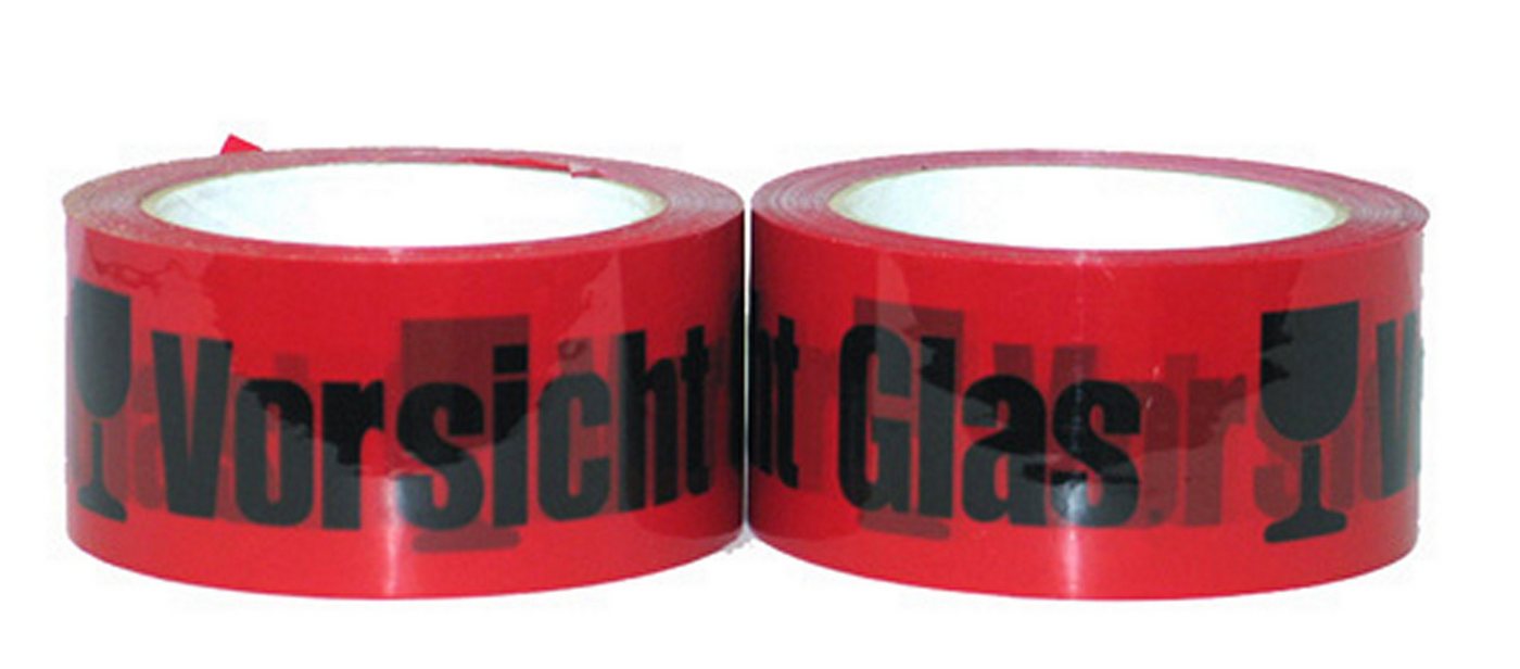 Livepac Office Klebeband 36 x Paketband Packband Warnband Vorsicht Glas 66mx50mm von Livepac Office