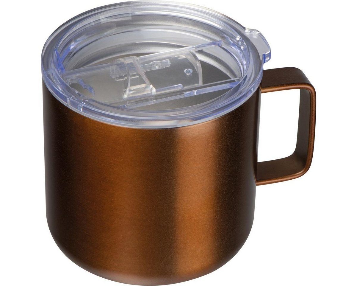 Macma Tasse Doppelwandige Vakuum Edelstahltasse transparentem Deckel / Farbe: rosé von Macma