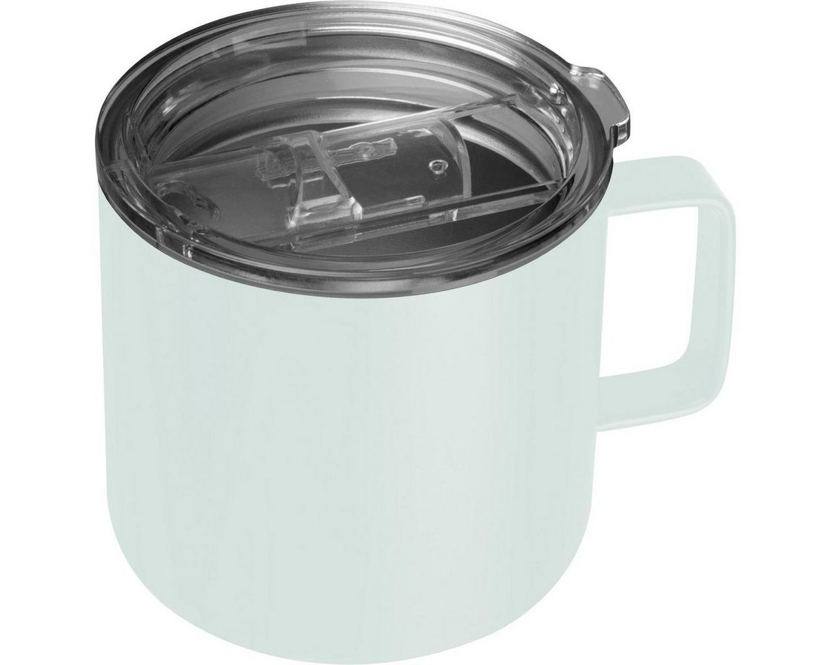Macma Tasse Doppelwandige Vakuum Edelstahltasse transparentem Deckel / Farbe: weiß von Macma