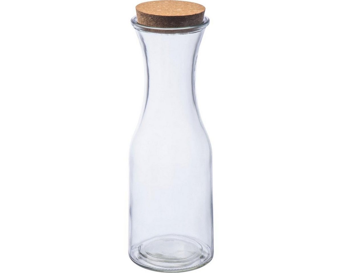 Livepac Office Trinkflasche Glasflasche mit Korkdeckel / Karaffe / 1.000 ml von Livepac Office