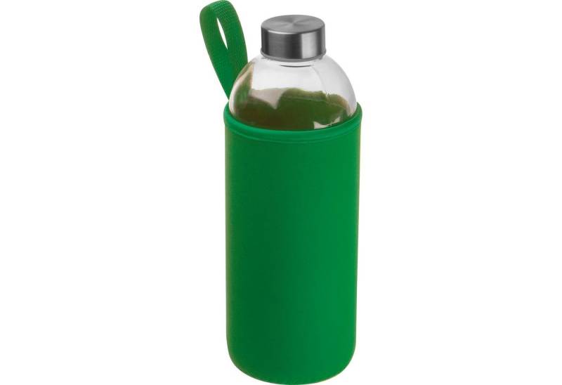 Macma Trinkflasche Trinkflasche aus Glas mit Neoprensleeve / 1000ml / Neoprenfarbe: grün von Macma