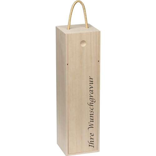 Weinbox aus Holz mit Gravur / Weinkiste von Livepac-Office