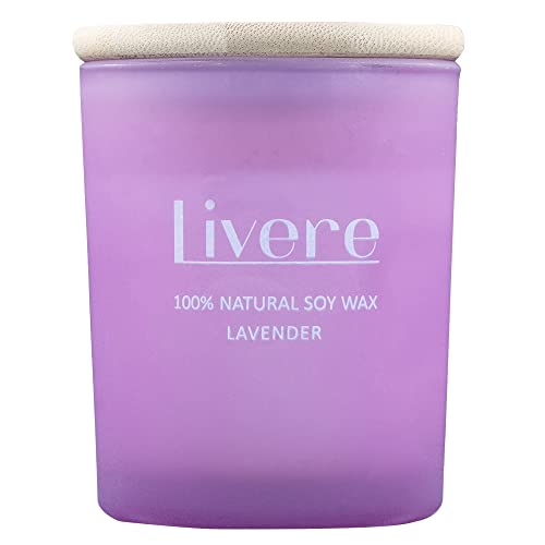 Livere Duftkerze im Glas, Lavendel, 1 Stück, 26 Std. Brenndauer, 100% Sojawachs, Höhe 9 cm/Ø 7 cm Livere Duftkerze im Glas, Lavendel, 1 Stück, 26 Std. Brenndauer, 100% Sojawachs, Höhe 9 cm/Ø 7 cm von Livere