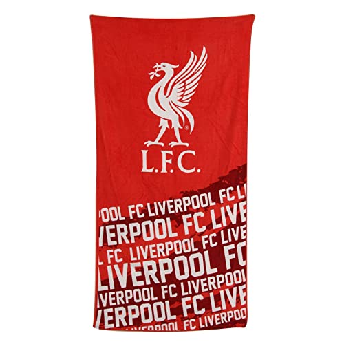 Liverpool F.C. Offizielles Strandbadetuch, rot, 70 x 140 cm von Liverpool FC