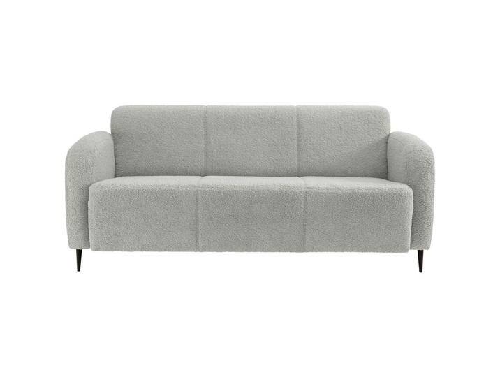 3-Sitzer-Sofa Marone Hellgrau Teddystoff von Livetastic