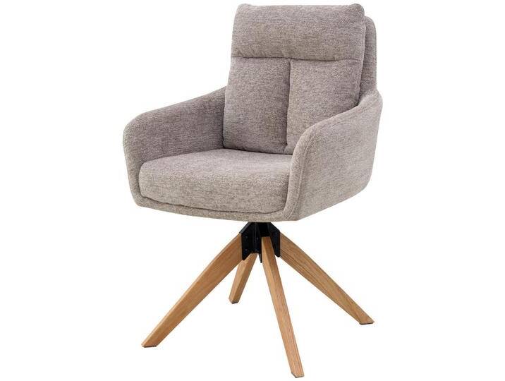 Livetastic ARMLEHNSTUHL, Taupe, Holz, Metall, Eiche, Pappel, massiv, Sperrholz, Flachrohr, 59x92x63 cm, Sitzfläche 360° drehbar, Stühle Livetastic ARMLEHNSTUHL, Taupe, Holz, Metall, Eiche, Pappel, massiv, Sperrholz, Flachrohr, 59x92x63 cm, Sitzfläche 360° drehbar, Stühle von Livetastic