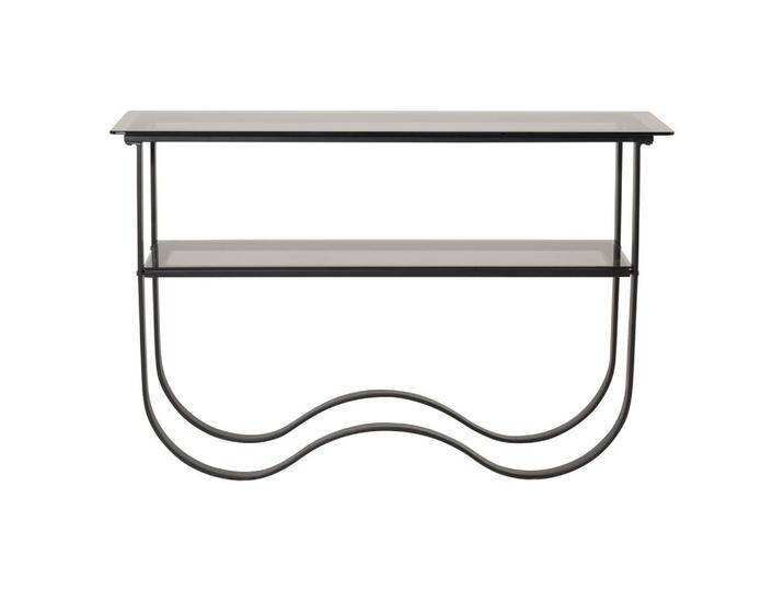 Livetastic BEISTELLTISCH, Schwarz, Glas, Metall, rechteckig, rund, 33.5x76x117 cm, einfacher Aufbau, Wohnzimmer, Wohnzimmertische, Beistelltische von Livetastic