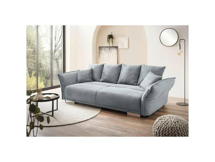 Livetastic BIGSOFA Pera, Hellblau, 4-Sitzer, Füllung: Schaumstoff, 242x71x90 cm, Made in EU, Rücken echt, Wohnzimmer, Sofas & Couches, Sofas, Bigsofas von Livetastic